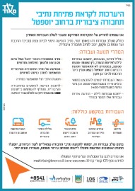 היערכות לקראת פתיחת נתיבי תחבורה ציבורית ברחוב יוספטל