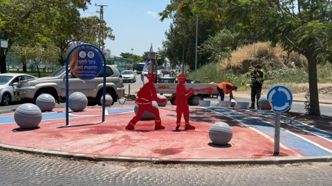 מחווה והוקרה: 'כיכר לוחמי ולוחמות האש' נחנכה בגבול לוד ורמלה