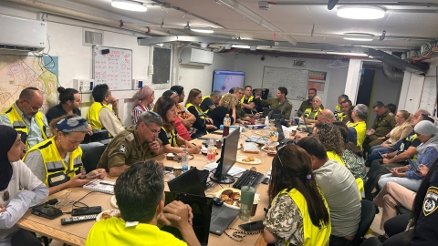 'עם כלביא': החמ"ל העירוני של לוד פעיל 24/7 ומתפקד ברציפות ובכוננות מלאה מאז פרוץ המלחמה