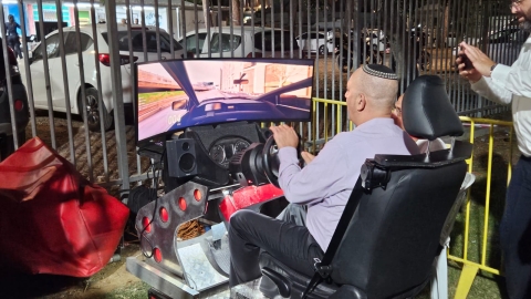 הרשות הלאומית לבטיחות בדרכים הקימה סימולטור לנהיגה בטוחה בפסטיבל הבירה בלוד