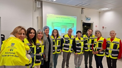 צוותי חירום שכונתיים בגני יער וגני אביב בלוד תרגלו נפילת טיל