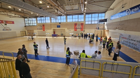 עיריית לוד תרגלה פתיחת מרכז משפחות למקרה של פגיעת טיל בזמן מלחמה 