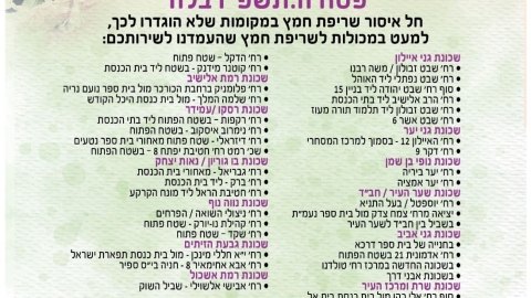 לקראת חג הפסח הציבה עיריית לוד מכולות לשריפת חמץ ברחבי העיר, כדי לאפשר לכולנו לקיים את המצווה בנוחות, בבטיחות ובסדר.